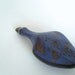Blue Pottery Goose - Floral - Mid Century - Signed