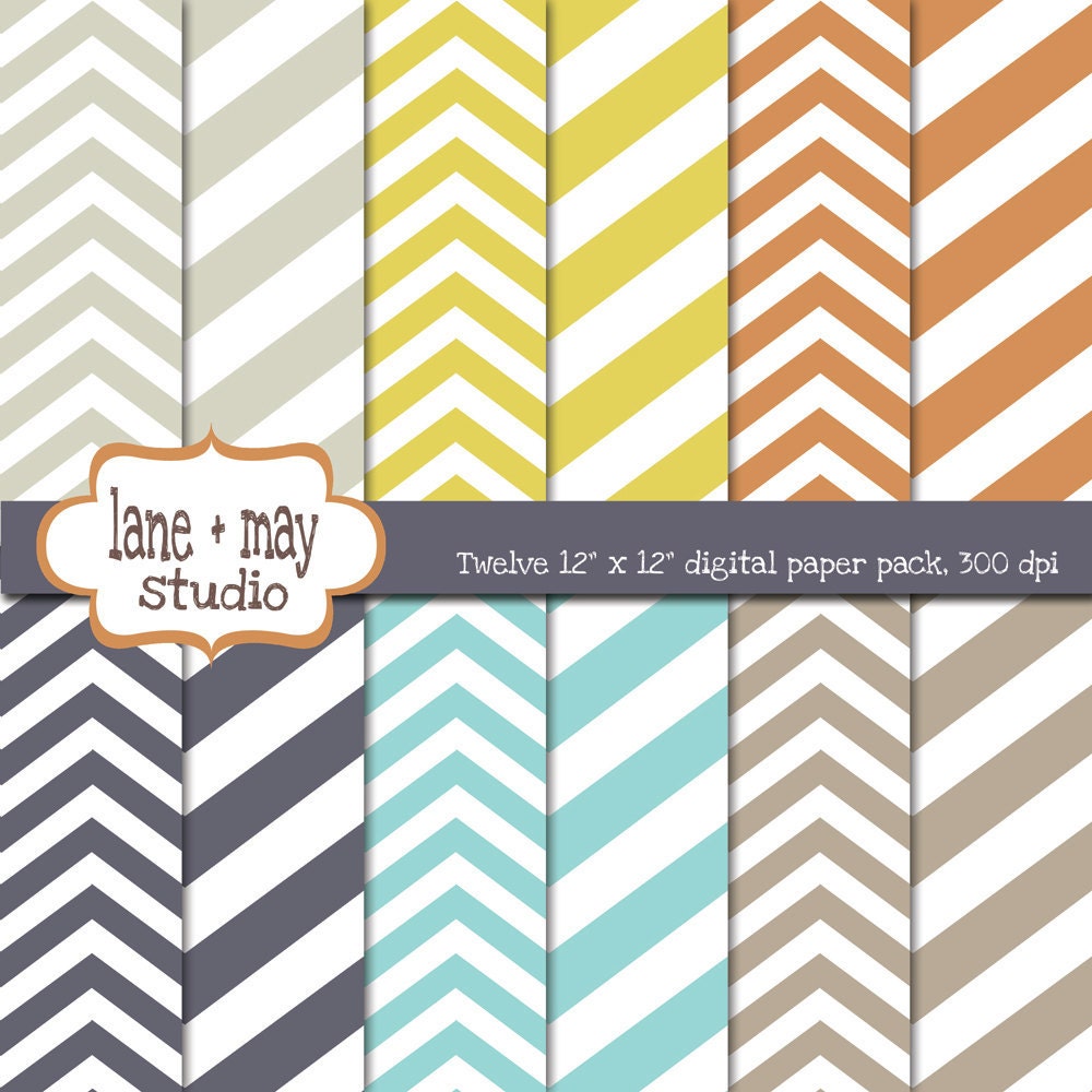 chevron large and small digital scrapbook papers