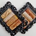 2 Black Rustic Cork Coasters (Set of 2)