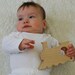 Wood Baby Toy - Train Teething Toy Eco Friendly Sustainable American Cherry or Maple