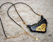 Price reduced, Real Butterfly Wing Pendant. Butterfly Pendant, Butterfly Necklace, Tiger Swallowtail Pendant, Tiger Necklace
