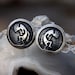 Vintage Antique Kokopelli Post Earrings Native American Sterling Silver ( FREE SHIPPING )