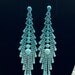 Handpainted Neon Rhinestone Earrings I