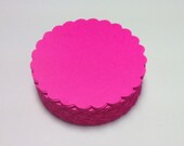 Gift Tags 50 Circle Scalloped Escort Cards Blank Cardstock Die Cut, Wish Tree, Birthday, Party Favor