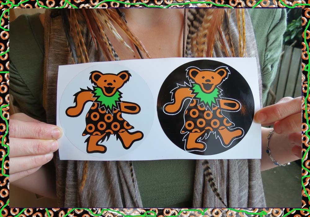 Dancing Fishman Bear / Grateful Dead / Phish / Two Pak Series 2nd Series / High Quality Vinyl Sticker