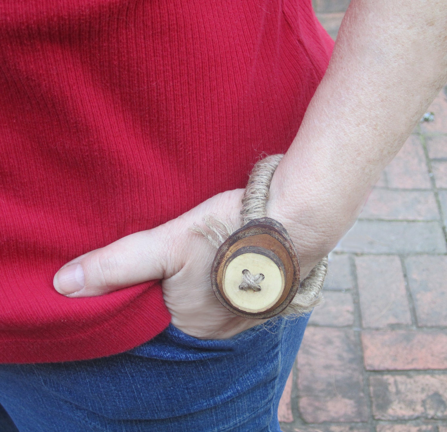 Fallen Tree Eco Friendly Upcycled Branch Slice Bangle Bracelet