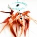 Dream Catcher - Skyblue Dreams - With Natural Brown Feathers, Lightblue Frame, and Nett - Home Decor, Mobile