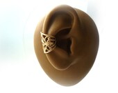 Beautifully Detailed Raw Brass Filigree Ear Cuff