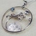 Star Trek Starship Enterprise Flying Through Space with a 4mm Aquamarine Cubic Zirconia Necklace in Argentium Silver and 14kt Gold Filled