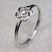 Mini Celtic Double Love Knot Ring with Argentium Silver and 14kt Gold Filled