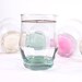 Vintage pastel glasses. Set of six.