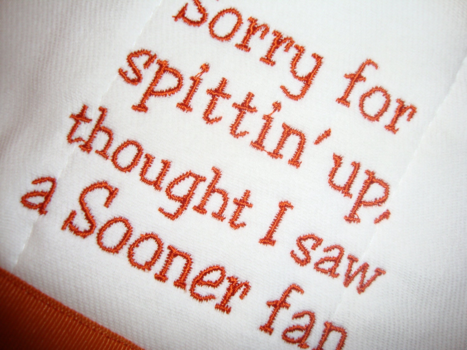 University of Texas Burp Cloth