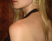 Handmade Name Hoop Earrings -Customize It with Your Initials - 24K Gold with Sterling Silver