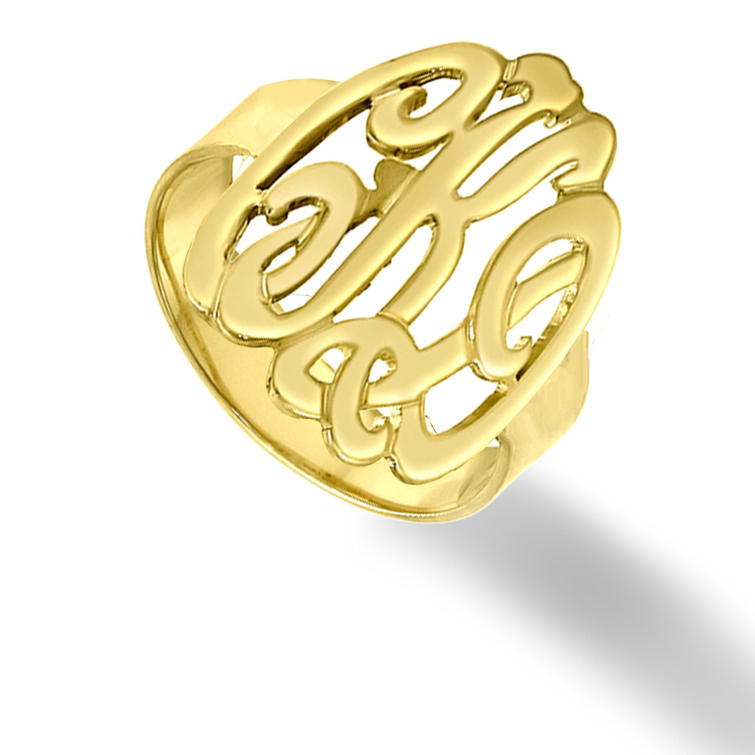 10K Gold Initials Ring -  (Order Your Initials)
