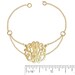Designer Personalized Initial Bracelet (Order Any Initials) - Sterling Silver and 24K yellow Gold