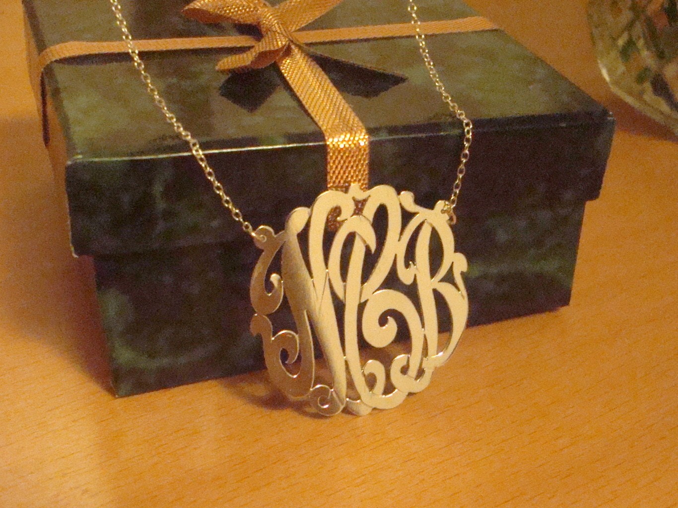 Monogram Necklace - Personalized Initials Made from 24k Gold and silver