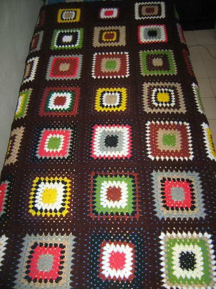 Multicolor blanket / granny square blanket / FREE SHIPPING
