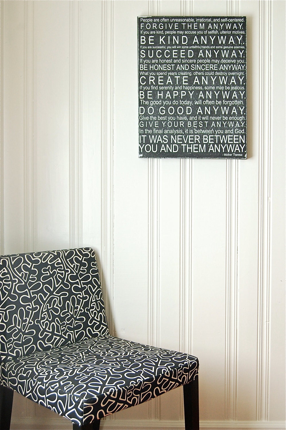 Subway Art- Mother Teresa Quote Wooden