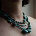 Chunky Turquoise Necklace - Bold Statement Turquoise Necklace - Multi-strand Turquoise Statement Necklace