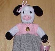 Cow CROCHET PATTERN Bag Holder Housewares