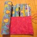 On SALE - Fabric Pencil Holder with hearts, flowers, stars and polka dots - desk organizer - holds 24 pencils
