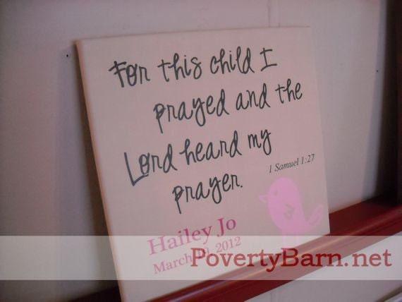 For this Child Personalized Canvas