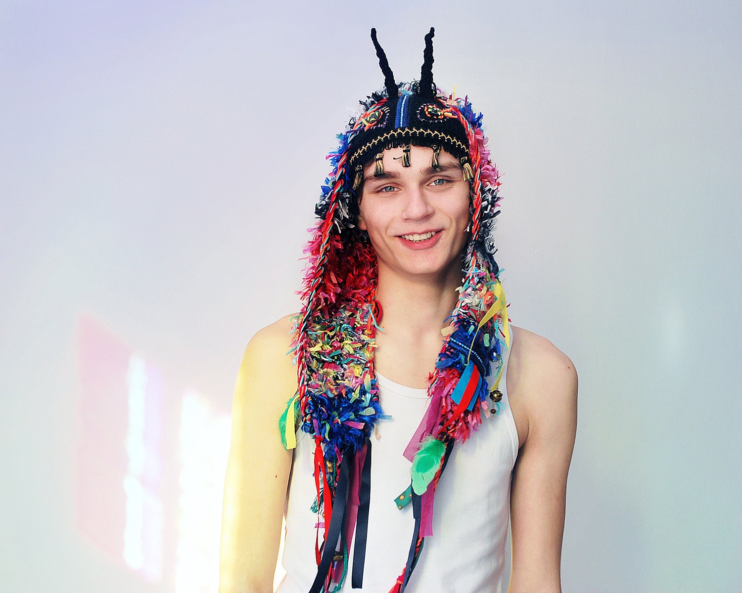 Horny Obanana Shaman men'shat - headdress - festival hat- festival headdress