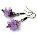 Soft Purple bead Earrings Flower