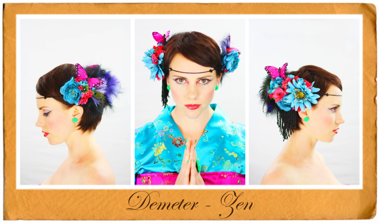 Demeter Zen - Exquisite Couture Hair Adornment , Hair Accessories , Headband , Hat , Fascinator , Headdress