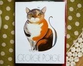 Custom Pet Illustration, 8"x10" Georgie the Cat