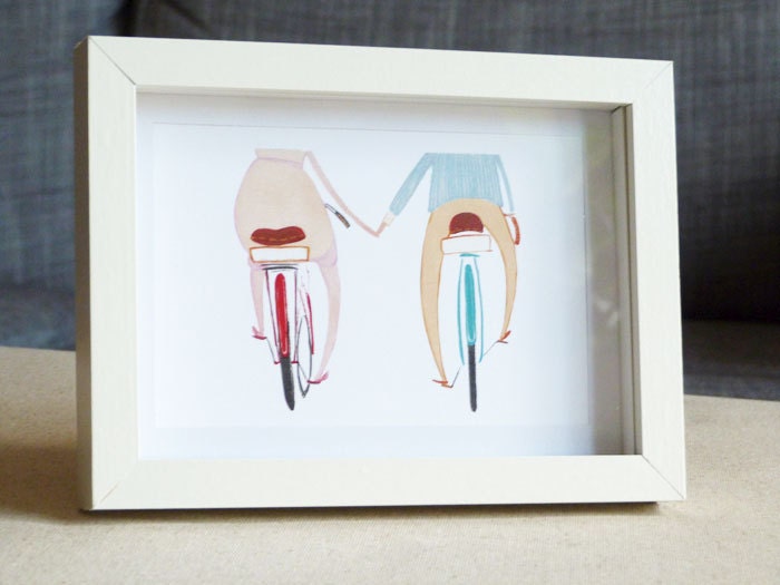 SALE Happy Bikes Print 6"x8"