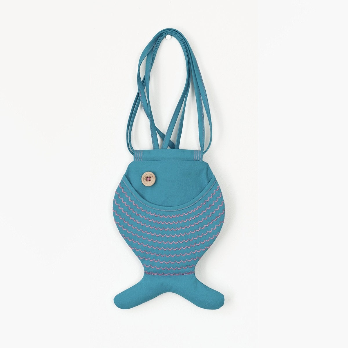 Fish Bag Turquoise Blue Teal Blue Ocean Sea Inspired Nautical Teen Fashion Hipster Bag Kawaii Small Cute Bag Blue With Pink Funny Thing