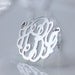Monogram necklace - 1 inch personalized monogram in sterling silver - Expedited shipping