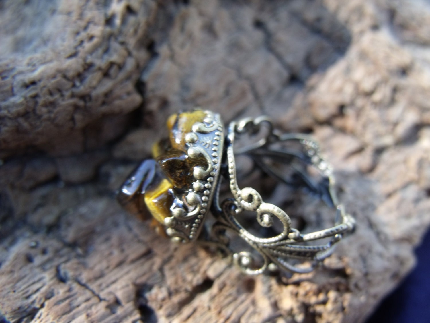 Tiger's eye Crystal Ring
