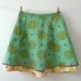 recycled double-layer print skirt