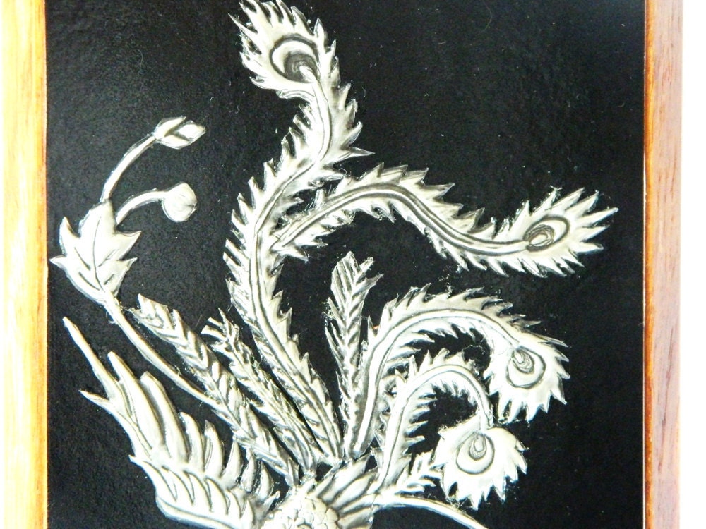 Oriental Bird Pewter Wall Hanging
