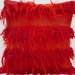 HANDWOVEN Traditional Turkish Kilim Pillow Cover 16" X 16",Tribal Pillow,Vintage Kilim Pillow, Kilim Shaggy (Tulu) Pillow