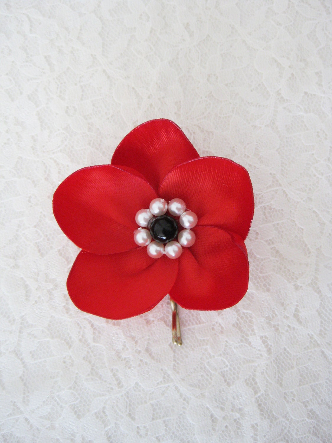 Red Flower Hair. Red Flower Bobby Pin. Flower Hair Piece. Wedding Hair Accessory. Bridal Hair Flower. Flower Hair Pin. rusteam