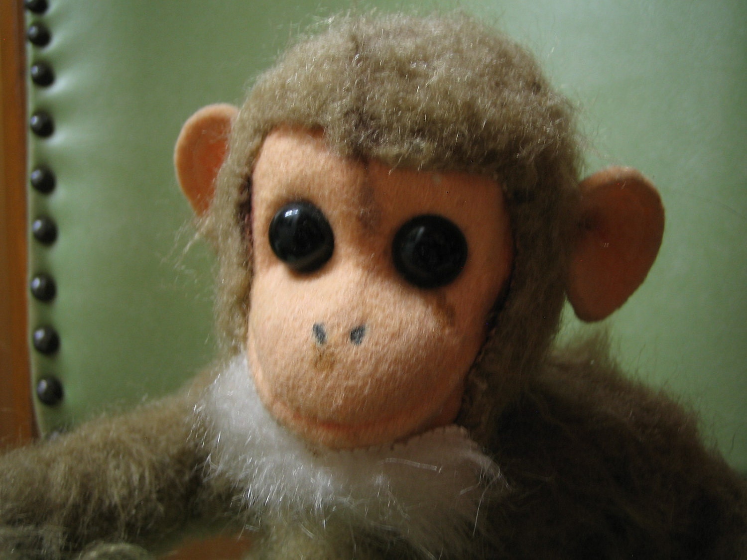 1960s stuffed monkey / 60s stuffed toy monkey by peachypicks