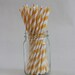 50 lemon Yellow Striped Paper Straws and Printable Flag Toppers