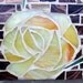 Square Mosaic Mirror Yellow Roses Brown/Gold/Bronze