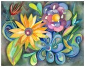 From Small Things - Original Watercolor Painting Lauren Alexander 8x10