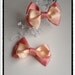 Sweet peach color hair bow clip set