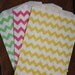 40 Favor Chevron Bags, Pink Chevron Favor Bags, Cookie Bags, Loot Bags, Baby Shower Bags