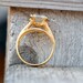 Vintage 14k Gold Electroplate Large Gemstone Solitaire Ring