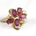 Vintage Amethyst 14k Gold Electroplate Cluster Ring