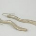 Contemporary Snake Earrings Sterling Silver Form Fold