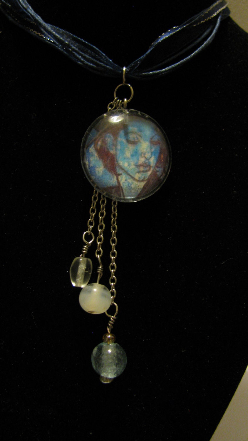 Amanda Palmer "Heavy Heart" Necklace featuring art from Angel Laveaux