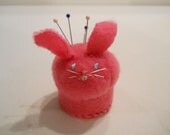 Whimsical Mini Pin Cushion Pink Bunny
