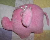 plush mod pink baby elephant